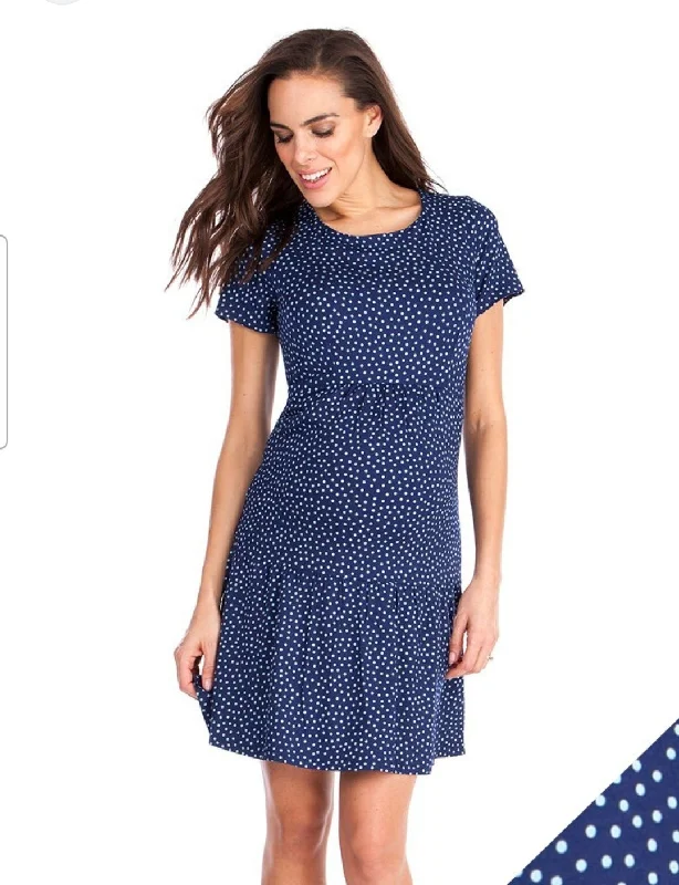 Seraphine spotty jersey dress - size 10