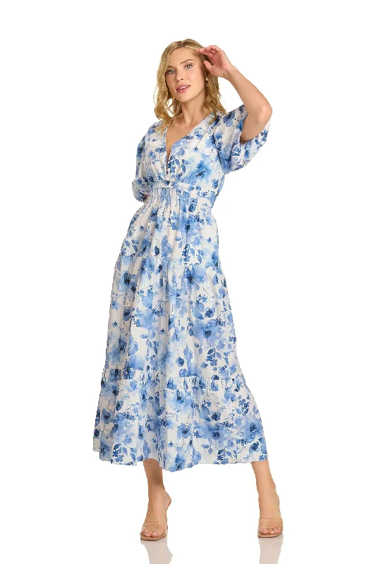 MAGGIE DRESS BLUE FLORAL