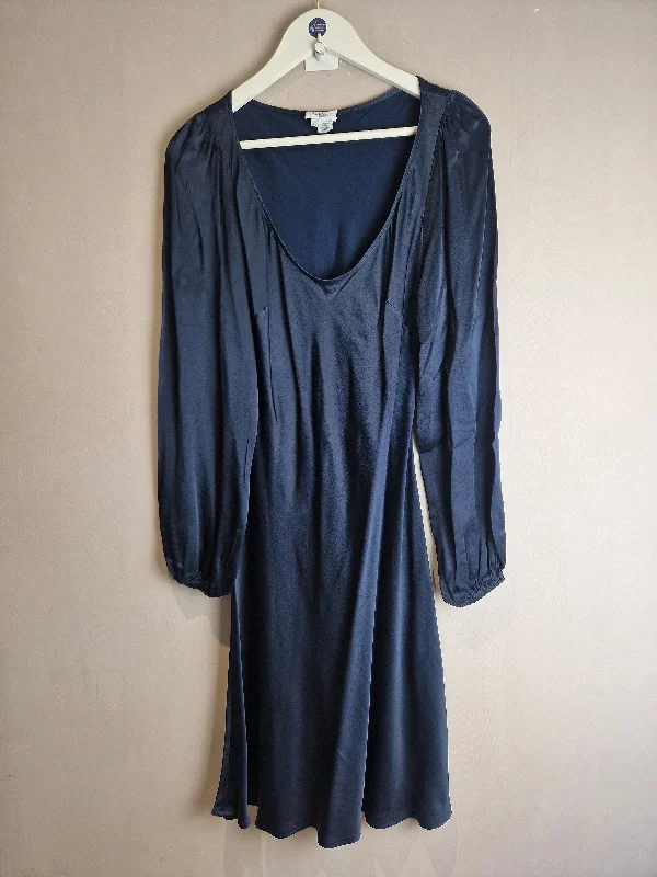 Ghost midnight blue satin dress, new  - XS ( 8)