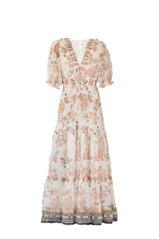 CAPUCINE DRESS IVORY FLORAL