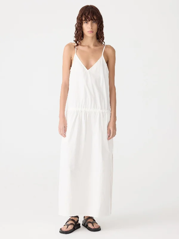 Crushed Cotton Drawcord Dress