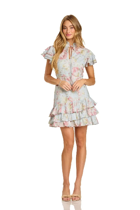 ASHTYN DRESS BLUE FLORAL
