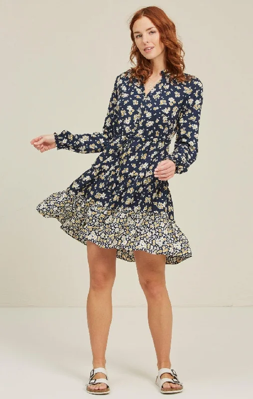 FatFace navy daisy dress - size 16