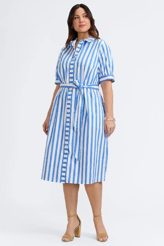Cobalt Blue Springtime Stripe