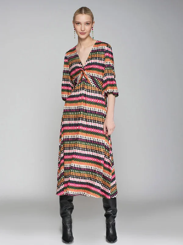 Vilagallo Geo Print Dress Multi