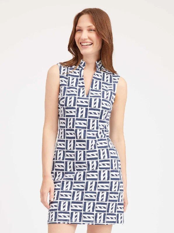 MAHI Sleeveless Tunic Dress - Cape Cod in Navy