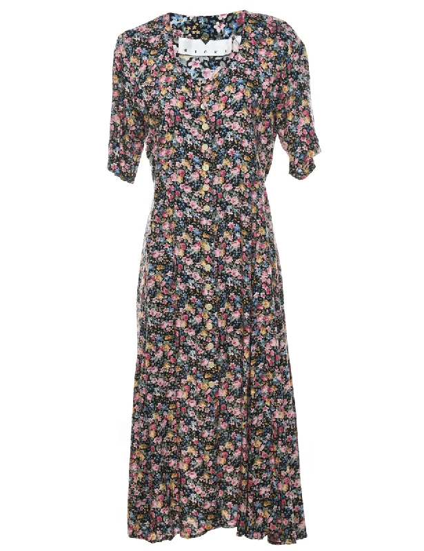 Floral Print Dress - M