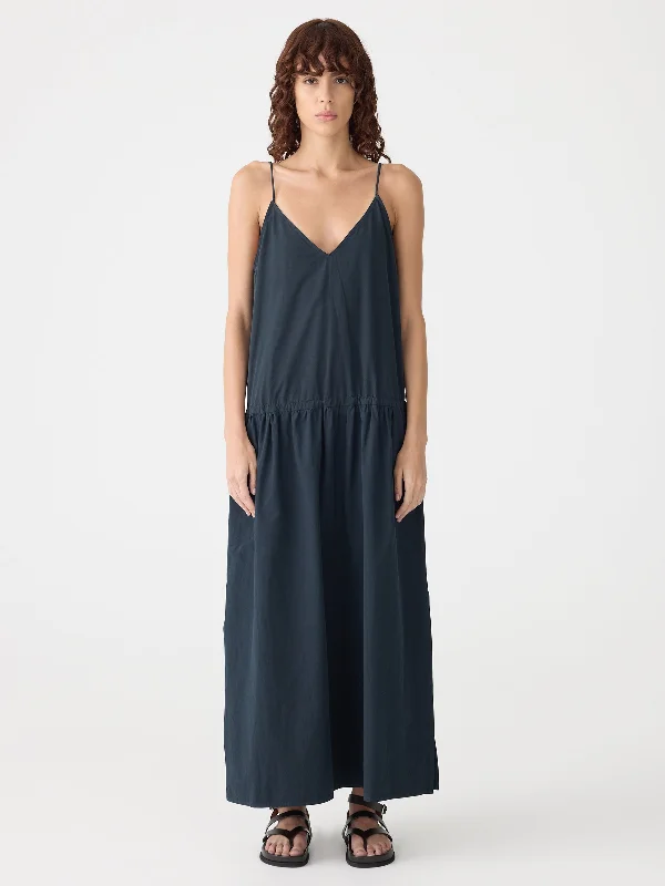 Crushed Cotton Drawcord Dress