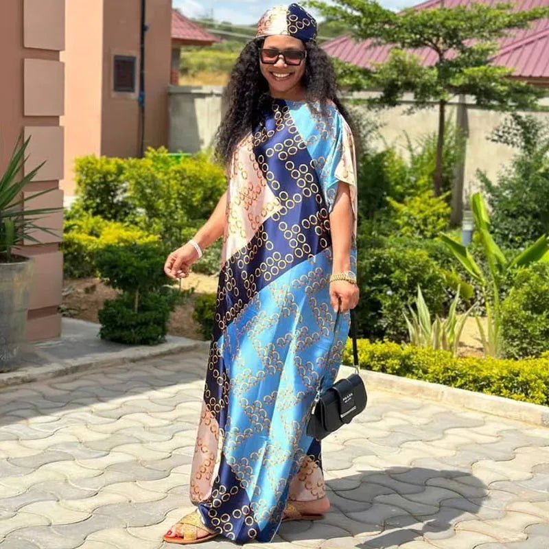 African Dashiki Long Dress – Oversized Loose Fashion Design for Women