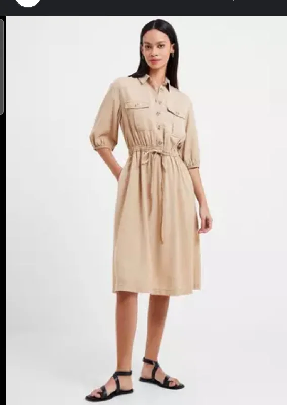 French Connection beige utility dress - size Large