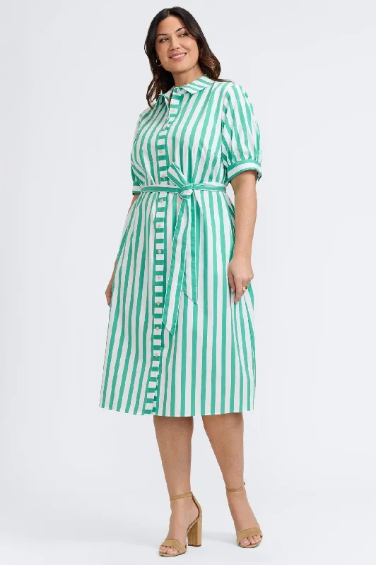 Kelly Green Springtime Stripe