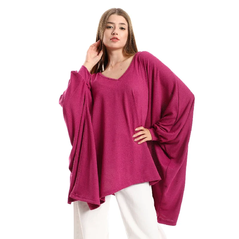 Batwing V Neck Blouse - Kady