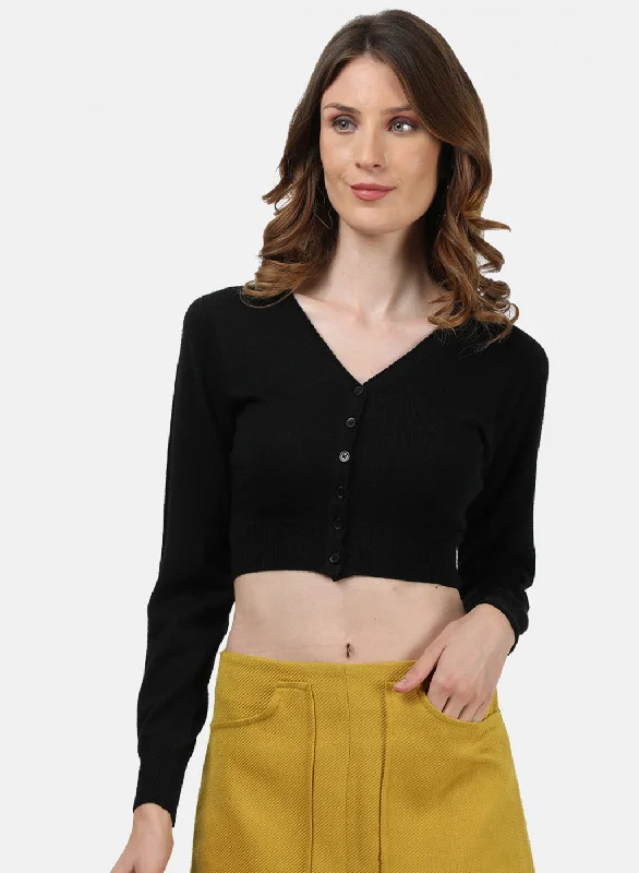 Women Black Solid Blouse