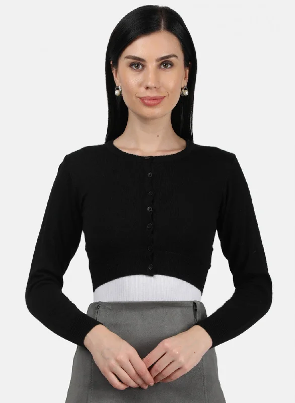 Women Black Solid Blouse