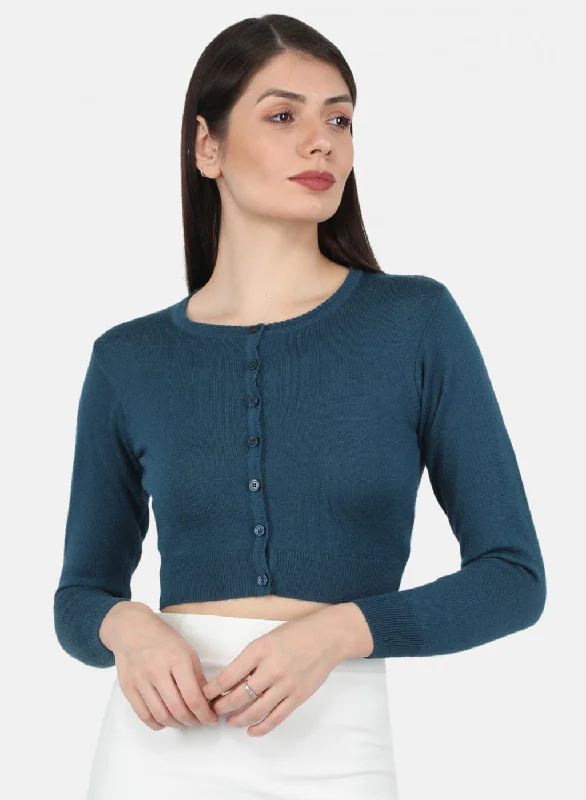 Women Blue Solid Blouse