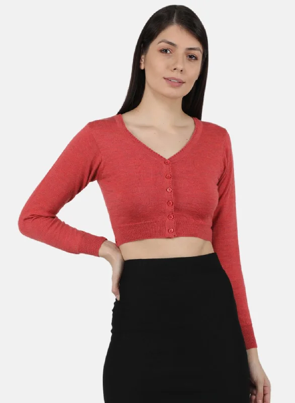 Women Red Solid Blouse