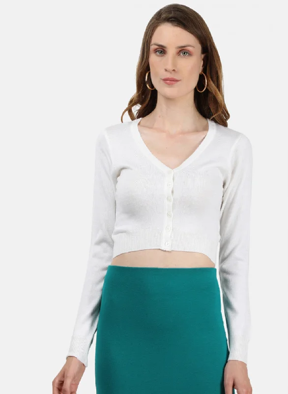 Women White Solid Blouse