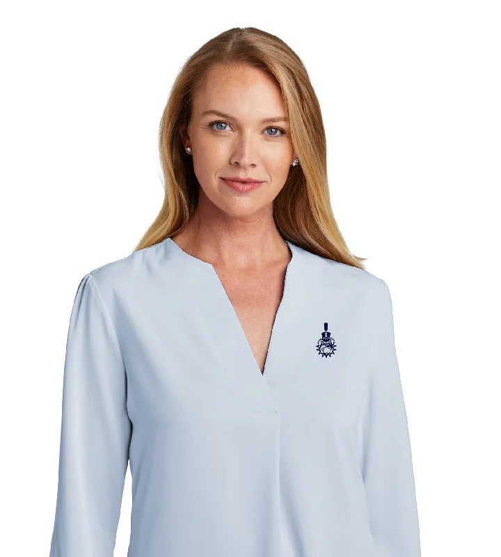 The Citadel,Spike, Brooks Brothers® Women’s Open-Neck Satin Blouse