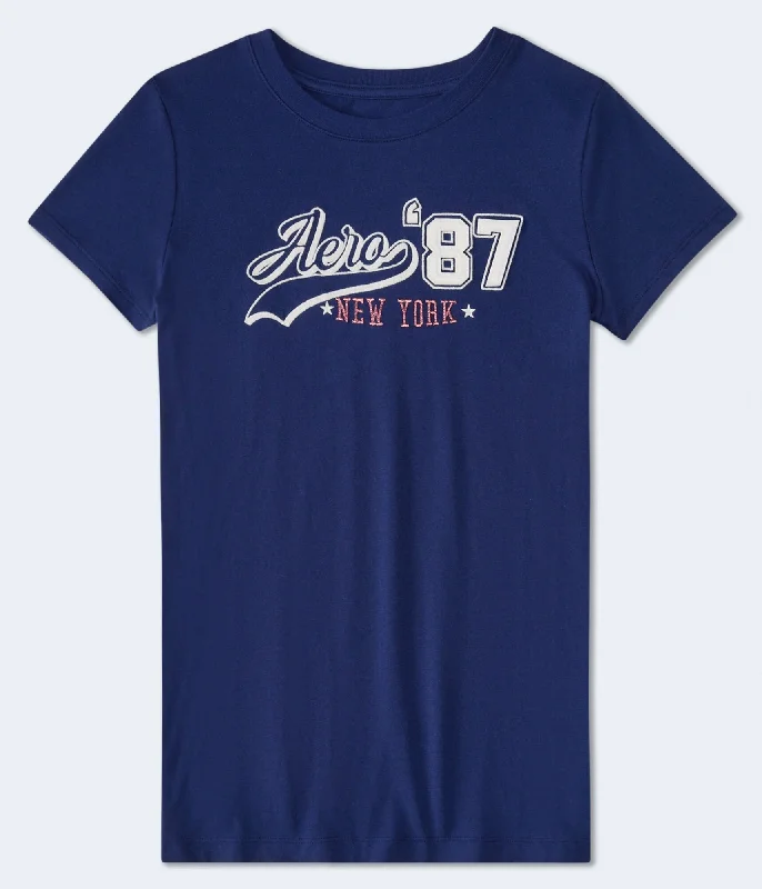 Aeropostale 87 New York Appliqué Graphic Tee