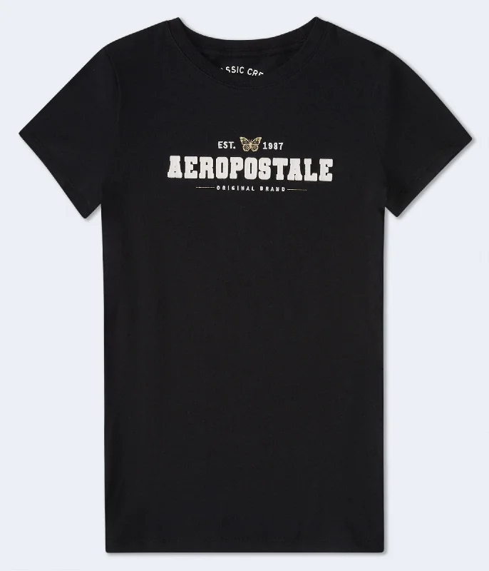 Aeropostale Butterfly Appliqué Graphic Tee