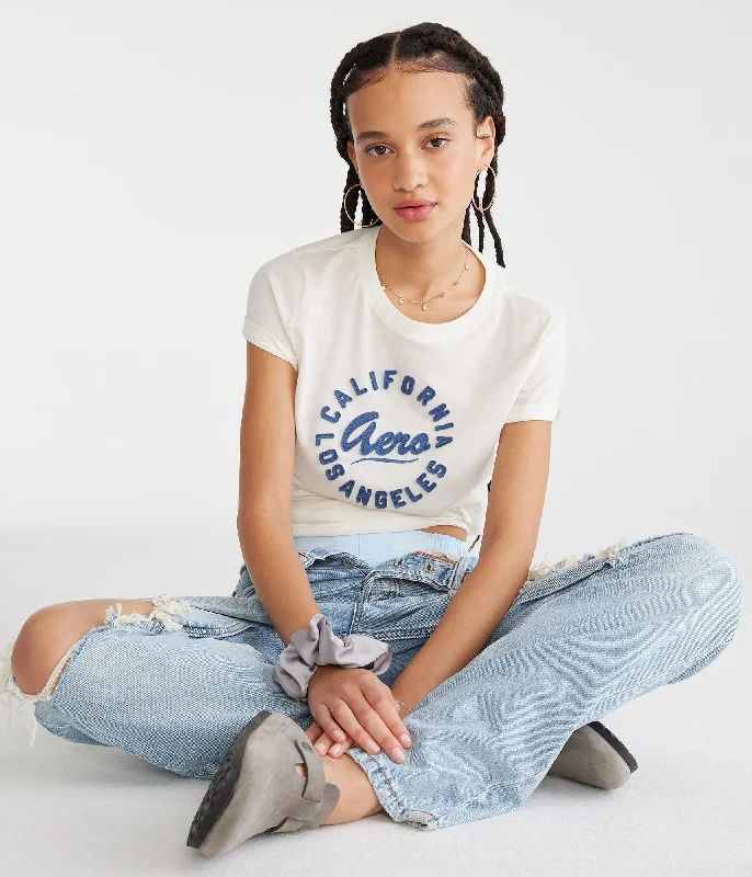 Aeropostale Cali Circle Appliqué Graphic Tee