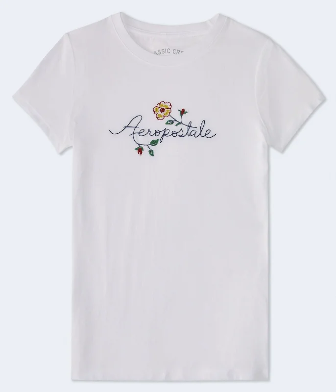 Aeropostale Floral Logo Graphic Tee