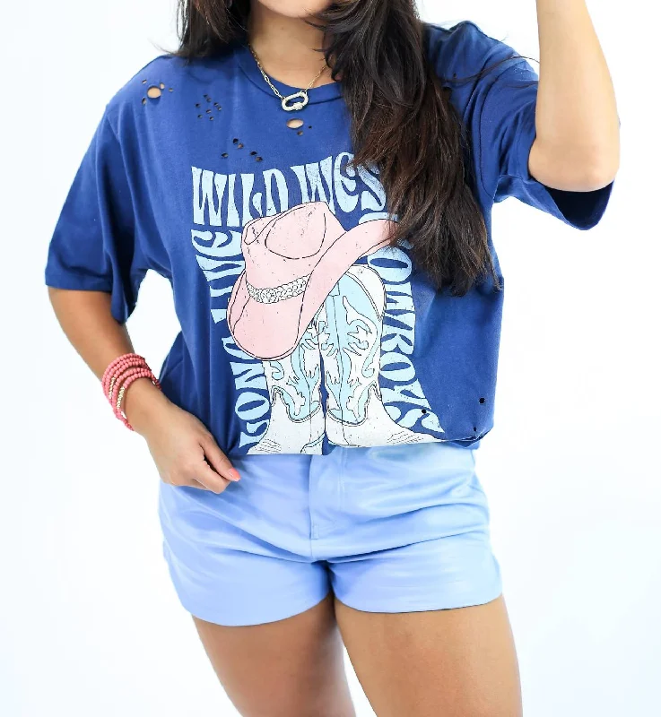 Long Live Wild West Tee In Indigo