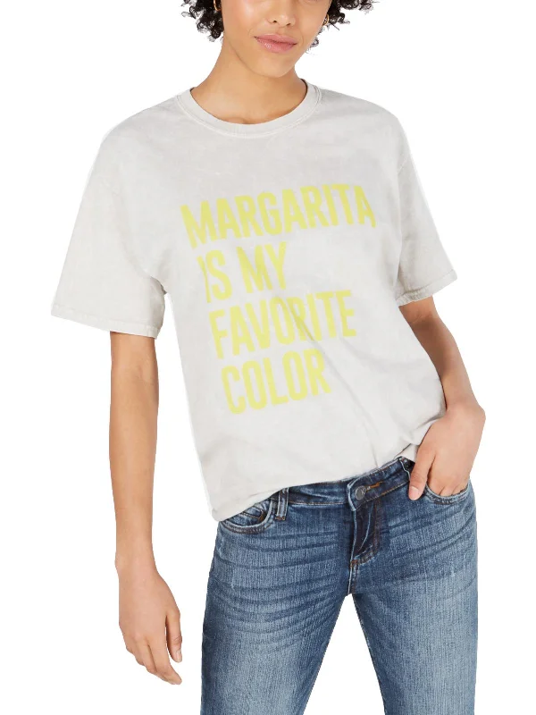 Margarita Is My Favorite Color Womens Cotton Printed Slogan T-Shirt