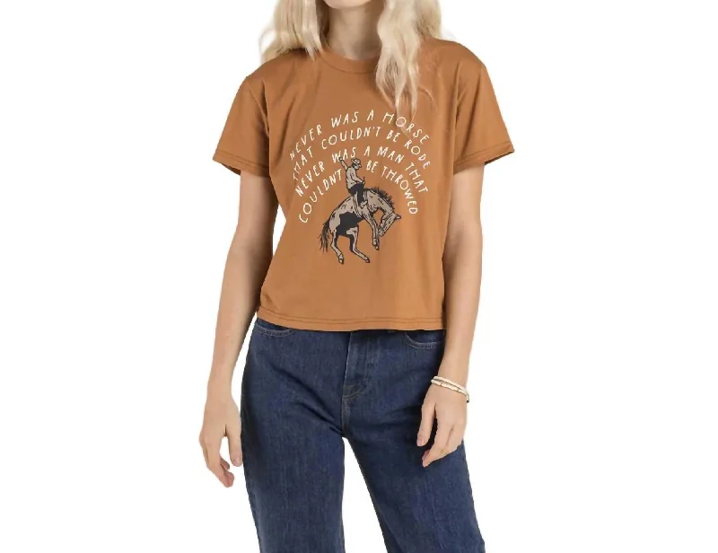 Never Was A Horse Crop Tee In Meerkat