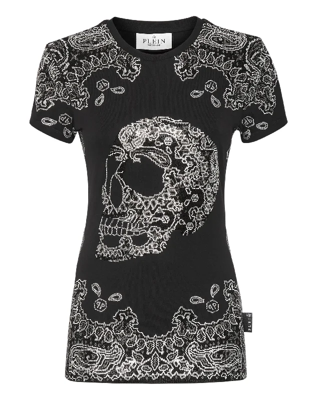 T-shirt Round Neck Sexy Pure Fit Paisley Bandana