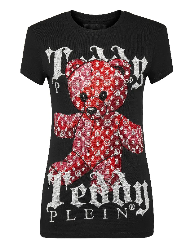 T-shirt Round Neck SS Monogram Teddy Bear