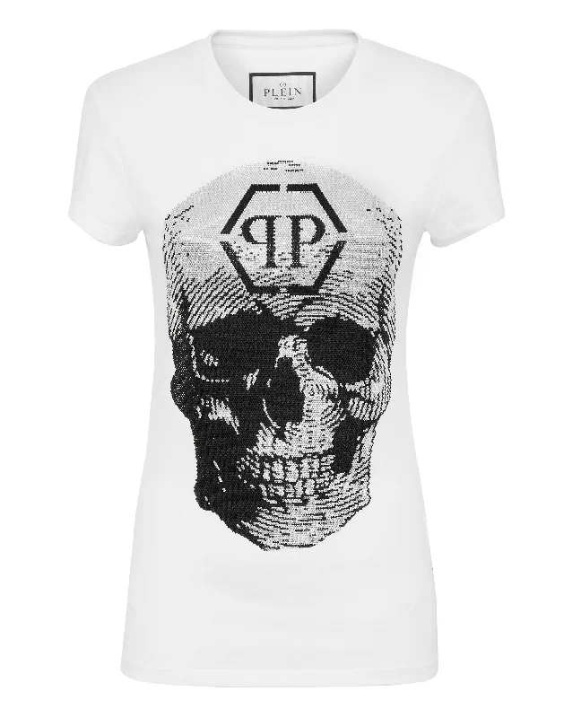 T-shirt Sexy Pure Fit Skull with Crystals