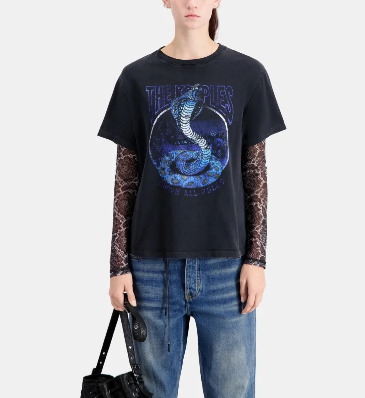 T-shirt With Cobra Serigraphy