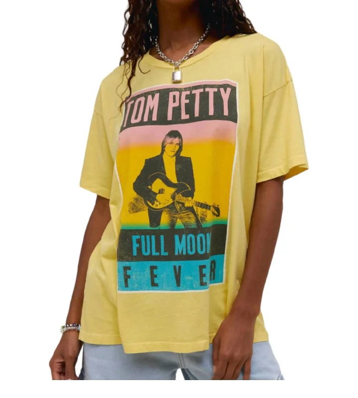 Tom Petty Full Moon Fever Tee In Yellow Bloom