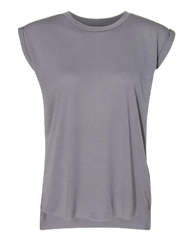 Women’s Flowy Rolled Cuffs Muscle Tee