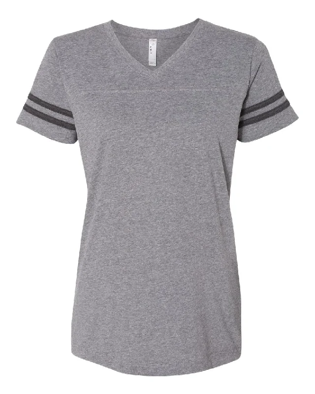 Women's Football V-Neck Fine Jersey Tee