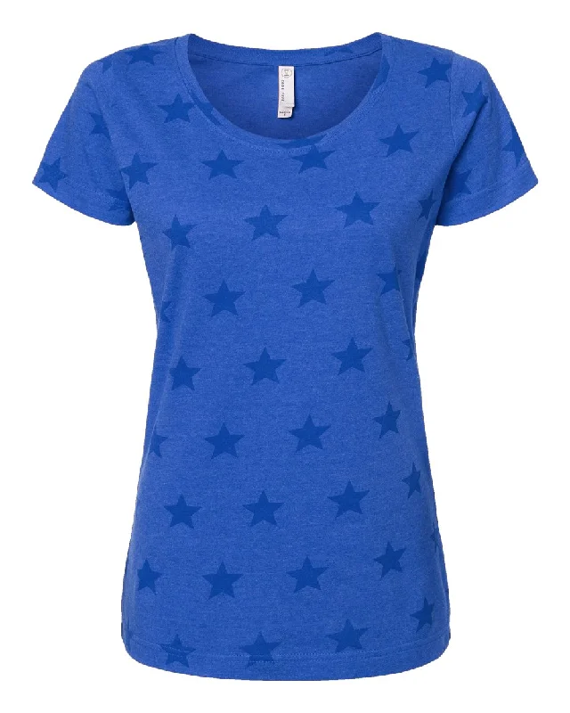 Women's Star Print Scoop Neck Tee