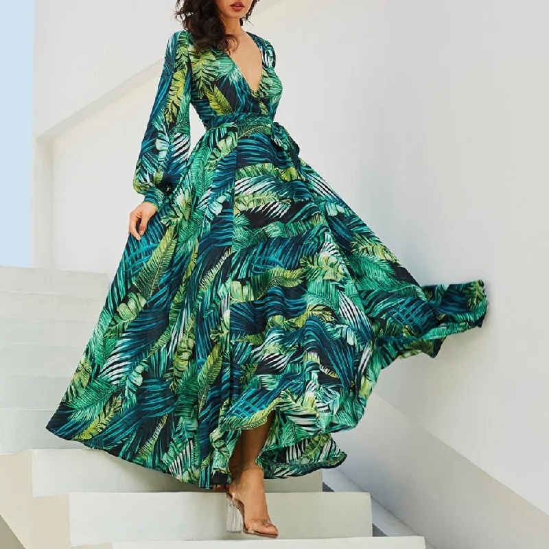 Bhoo latern sleeve floral maxi dress