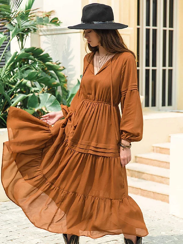 CLAIRE Maxi Dress - Tan