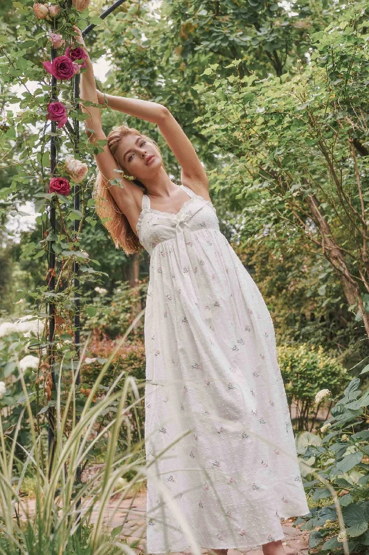 Summer Embroidery Print Maxi Dress