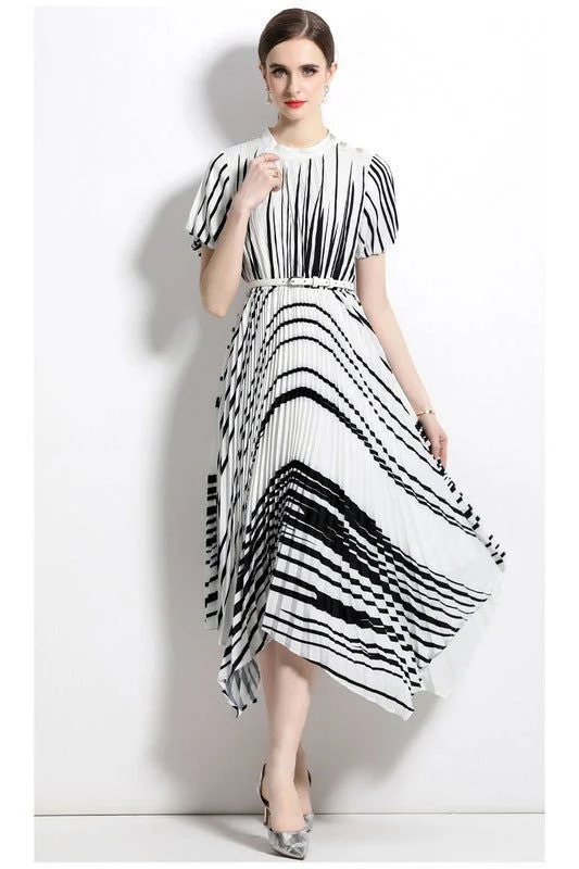 White Black Sexy Fashion Maxi Dress