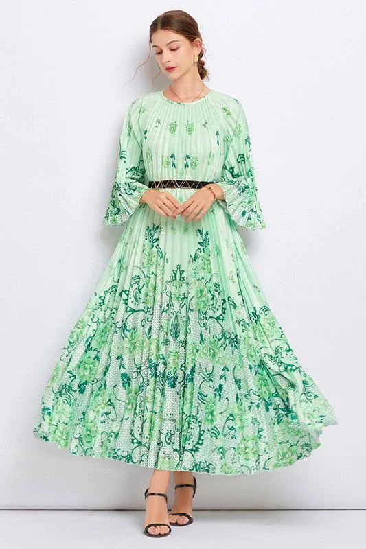 Women Green Fashion Long Maxi Dress