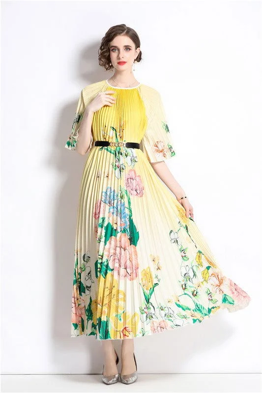 Yellow Sexy Fashion Maxi Dress