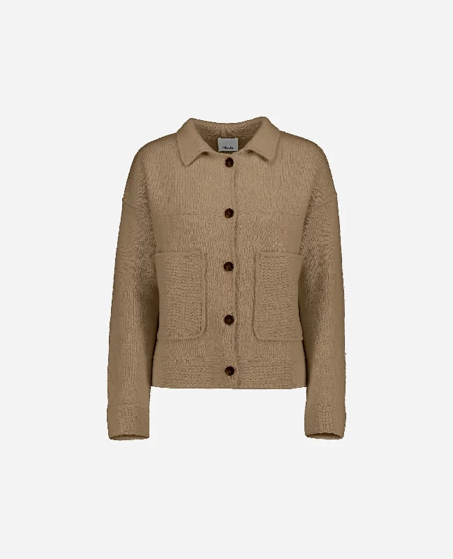 Jacket aus Cashmere-Mischung in Beige