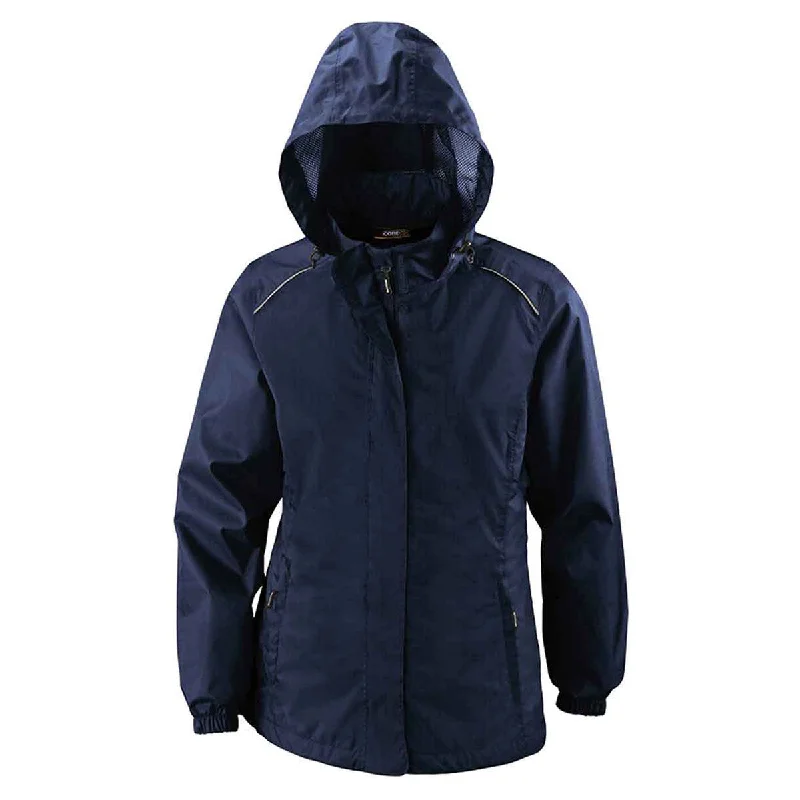 Core 365 Women's Classic Navy Climate Seam-Sealed Lightweight Variegated Ripstop Jacket Ribbed Jacket Pleated Jacket Ruffled Jacket Core 365 Women's Classic Navy Climate Seam-Sealed Lightweight Variegated Ripstop Jacket Ribbed Jacket Pleated Jacket Ruffled Jacket