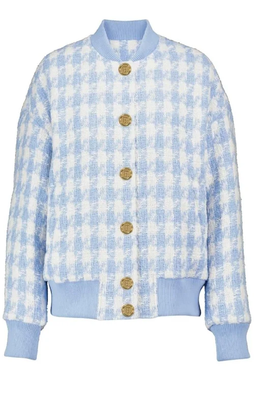 Houndstooth Cotton-blend Tweed Bomber Jacket Wool Jacket Cashmere Jacket Tweed Jacket Houndstooth Cotton-blend Tweed Bomber Jacket Wool Jacket Cashmere Jacket Tweed Jacket