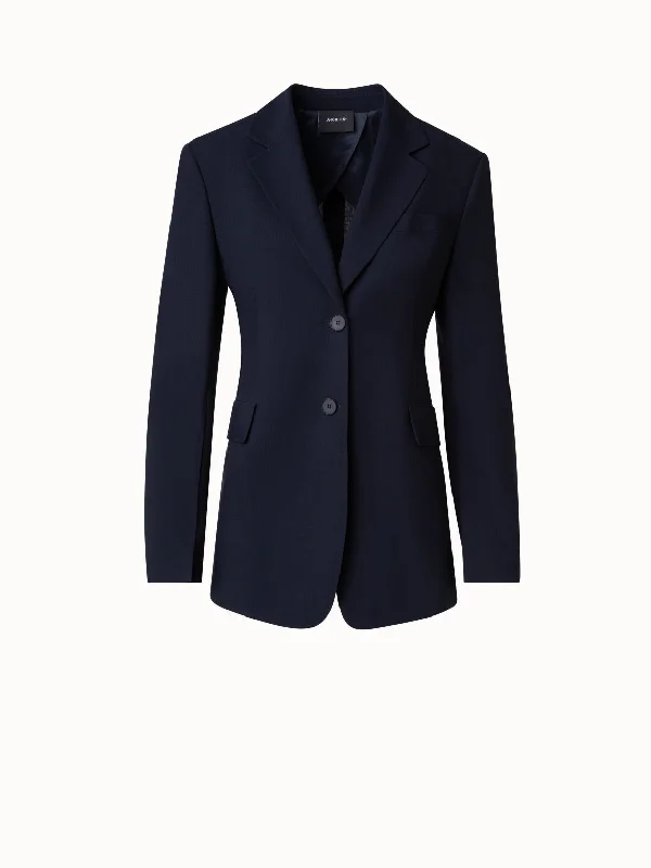 Long Tailored Cool Wool Jacket