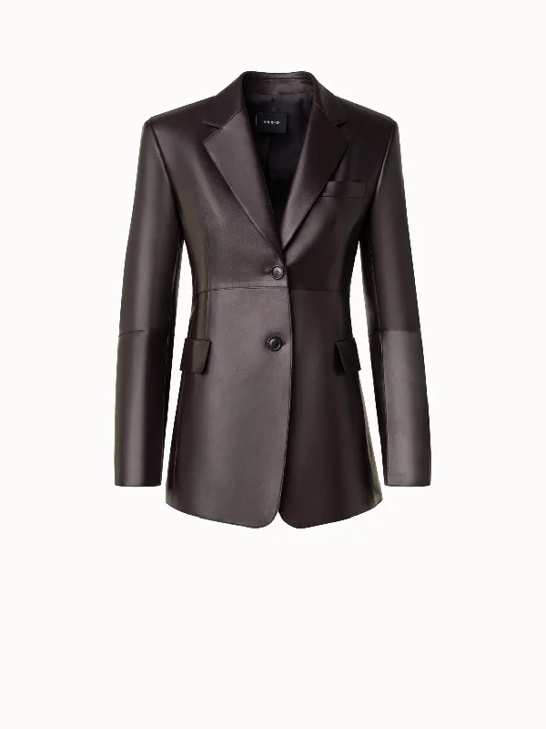Long Tailored Leather Blazer Jacket Oversized Jacket Tailored Jacket Straight Jacket Long Tailored Leather Blazer Jacket Oversized Jacket Tailored Jacket Straight Jacket