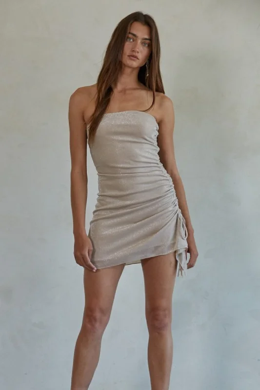 Belle amini Mini Dress in taupe