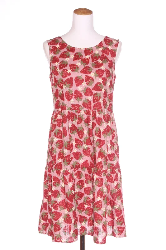 PRINCESS HIGHWAY (LN) Strawberry print linen dress! 10